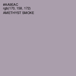 #AA9EAC - Amethyst Smoke Color Image